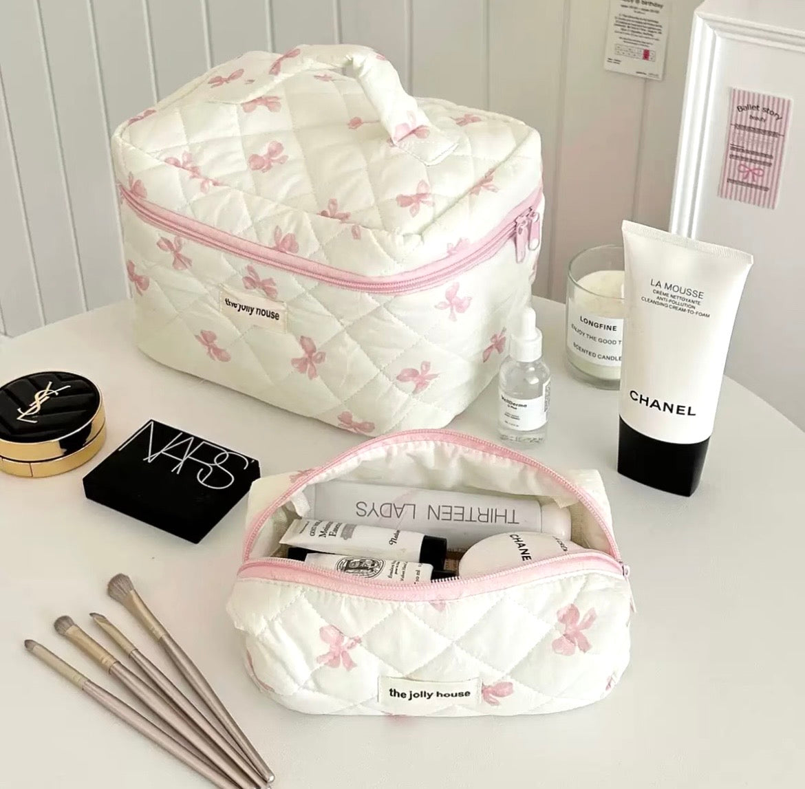 Quilted Makeup Bag